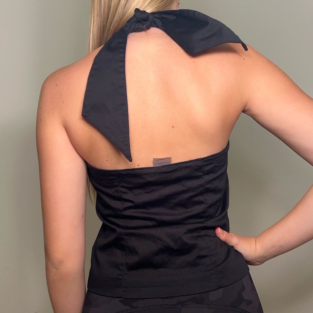 Elegant Black Halter Dress